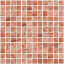 1 Inch Dusty Rose Pink Iridescent Recycled Glass Tile