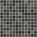 1 Inch Gunmetal Gray Iridescent Recycled Glass Tile