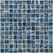 1 Inch Industrial Blue Textured Recycled Glass Tile