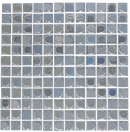 Iridescent Silver Raised Disc Recycled Glass Tile