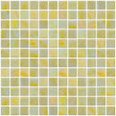 1 Inch Lemon Yellow Iridescent Recycled Glass Tile