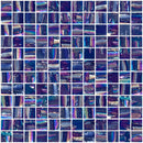 1 Inch Cobalt Indigo Textured Recycled Glass Tile