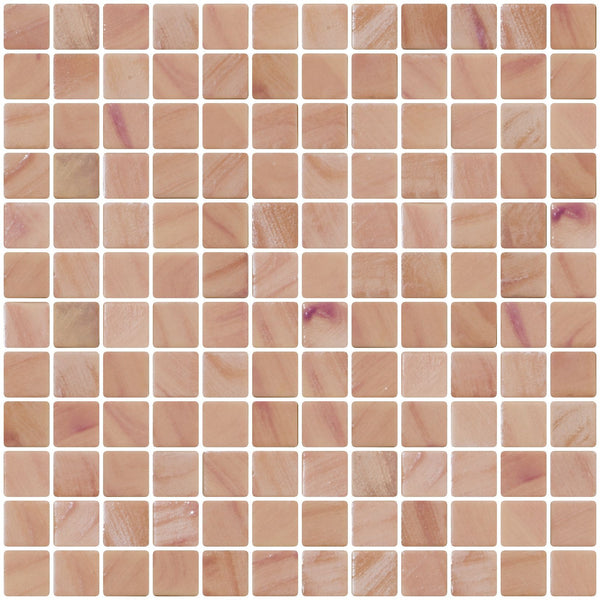 1 Inch Desert Pink Recycled Glass Tile