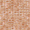 1 Inch Citrine Orange Textured Recycled Glass Tile