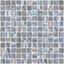 1 Inch Dove Gray Textured Recycled Glass Tile