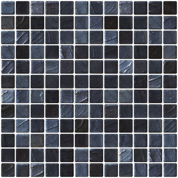 1 Inch Stainless Steel Gray Iridescent Recycled Glass Tile