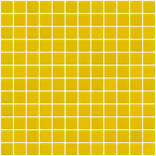 1 Inch Bright Yellow Recycled Glass Tile