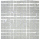 Glossy White Raised Disc Recycled Glass Tile