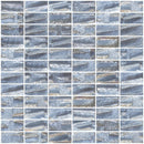 1x2 Inch Dove Gray Textured Recycled Glass Subway Tile