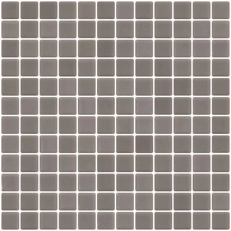 1 Inch Gray Recycled Glass Tile