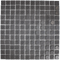 Matte Black Raised Disc Recycled Glass Tile