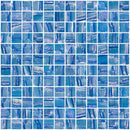 1 Inch Atmospheric Blue Textured Recycled Glass Tile