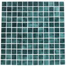 1 Inch Deep Sea Green on White Recycled Glass Tile