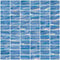 1x2 Inch Atmospheric Blue Textured Recycled Glass Subway Tile