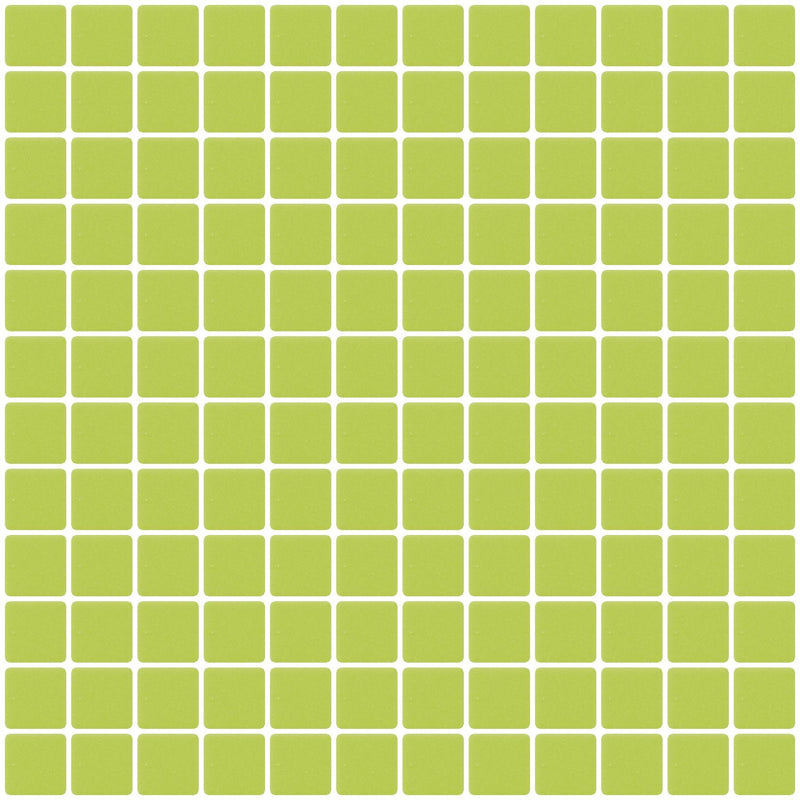 1 Inch Matte Lime Green Recycled Glass Tile