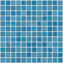 1 Inch Cornflower Blue Iridescent Recycled Glass Tile