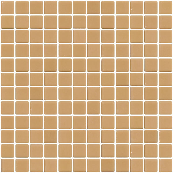 1 Inch Beige Brown Recycled Glass Tile