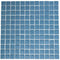 Matte Laguna Blue Raised Disc Recycled Glass Tile