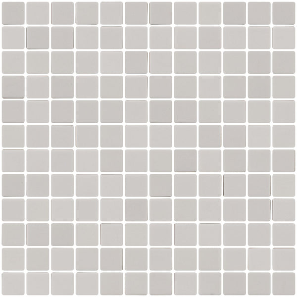 1 Inch Matte Light Gray Recycled Glass Tile